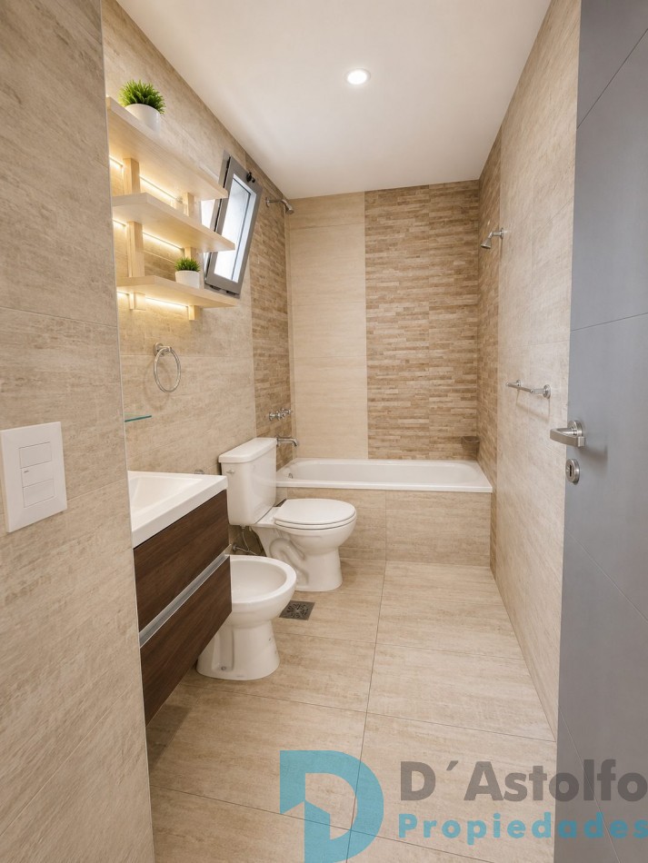 Impecable monoambiente c/cochera en alquiler